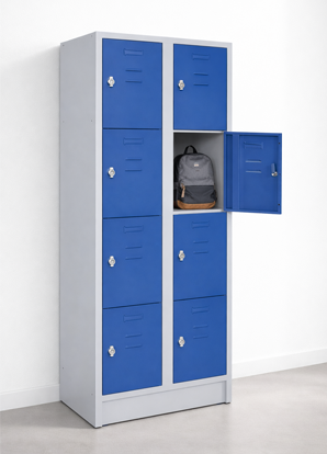 Faecherschrank Viola 4 Fächer übereinander, mit Lüftungsschlitzen